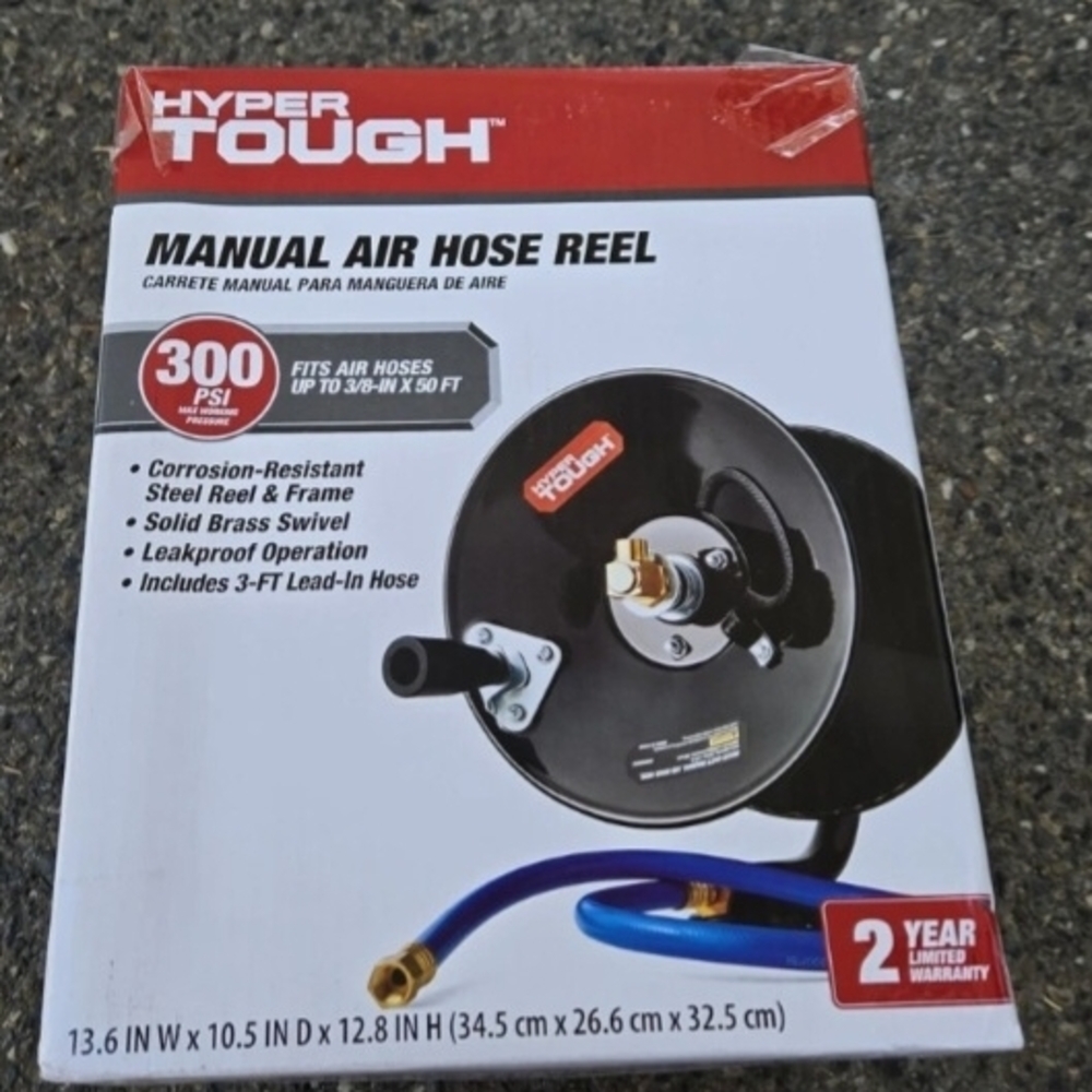 Hyper Tough Manual Air Hose Reel